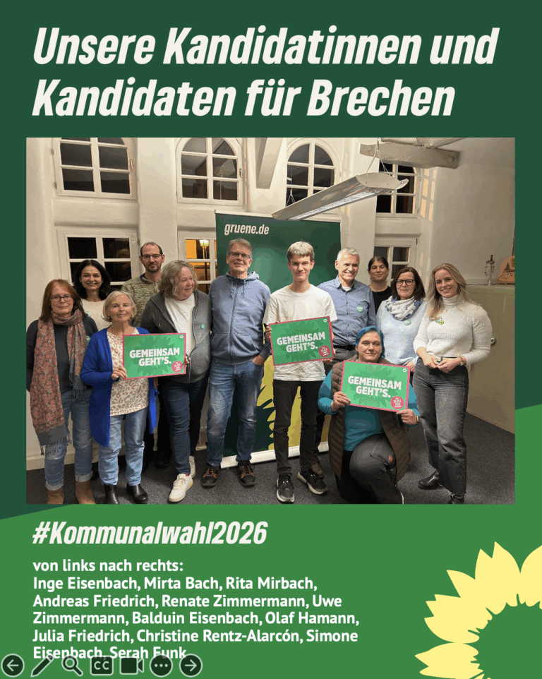 Erste GRÜNE Liste für die Kommunalwahl